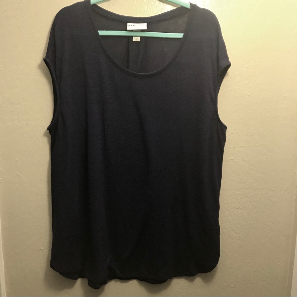 AvaViv Dark Blue/Purple Sleeveless Sweater